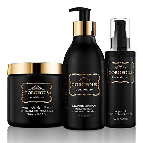gorgeous 3 kom premium Set za popravku kose arganovo ulje šampon maska za zaštitu kose ulje za zaštitu kose