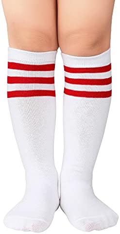 Američki trendovi djeca dječje nogometne čarape Stripes koljena visoke cijevi čarape pamučne uniforme sportske čarape za djevojčice Toddler Boys