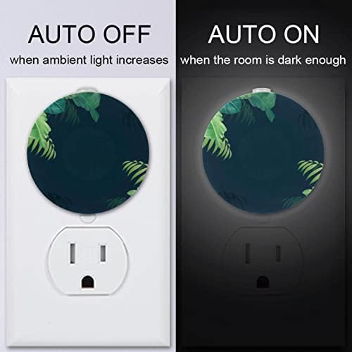2 paketa Plug-in Nightlight LED Night Light Tropski prirodni Print sa senzorom od sumraka do zore za dječiju