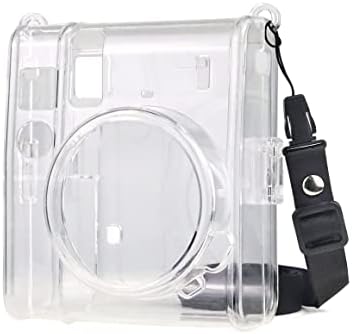 Hellohelio Cystal Mini40 futrola za Fujifilm Instax Mini 40 Instant Film kameru - Crystal Hard Shell poklopac sa uklonjivom Crnom naramenicom, Clear Transparent
