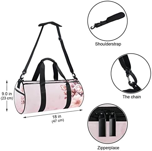 Mamacool Cherry Blossom uzorak Duffel torba za nošenje preko ramena platnena putna torba za teretanu Sport Dance Travel Weekender