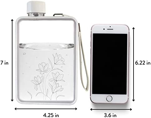 FLATMOSPHERE-13oz Flat Water Bottle - BPA free-leak proof-elegantna tanka prenosiva bočica –