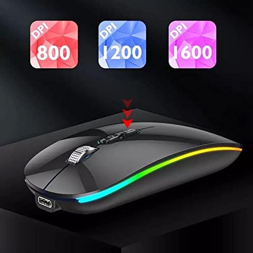 Dual Mode Bluetooth bežični miš Tip C punjenje tihi pozadinsko osvjetljenje miša za Laptop Gaming miš