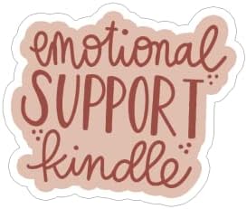 Emocionalna podrška Kindle Vinyl naljepnica, naljepnice za Laptop, poklon ljubitelja knjiga, naljepnica
