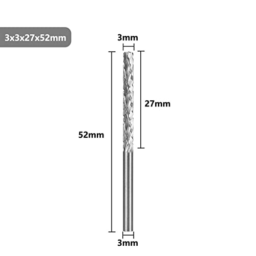 3mm rotaciona burgija 3/4/5 / 6mm dvostruko izrezana rotaciona datoteka za graviranje brušenjem alata za obradu drveta 1kom