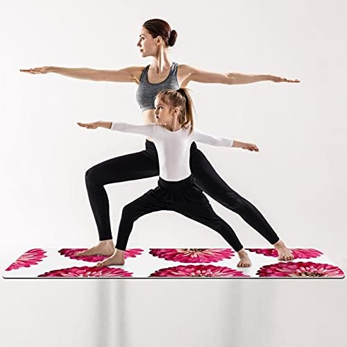 Siebzeh akvarel Pink Real Daisy Flower Premium Thick Yoga Mat Eco Friendly Rubber Health & amp;