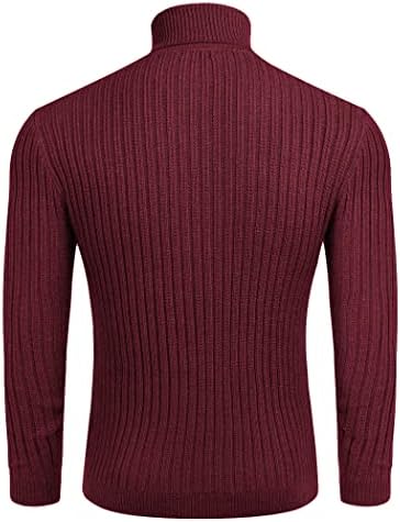 Coofandy muški džemper od turtleneck pletena pulover džemper mekan klasični rebrasti džemper