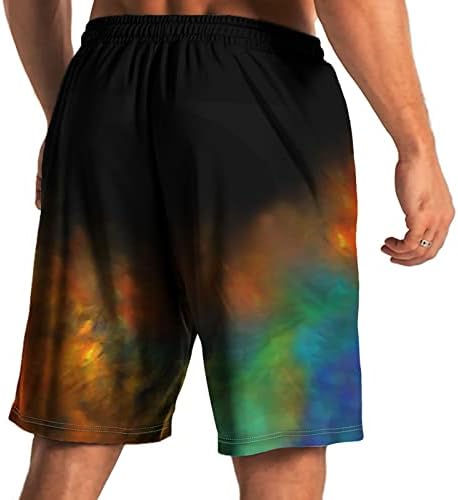 Ymosrh Muška kupailica Smiješne kratke hlače na plaži Slim nacrtač crne serije 3D tiskane kratke hlače