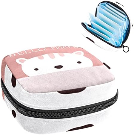 Torba za odlaganje higijenskih uložaka za djevojčice žene, prijenosni jastučići za prvu menstruaciju držač tampona za djevojčice putna torba za šminkanje, veliki kapacitet lijepa mačka zdravo tamo