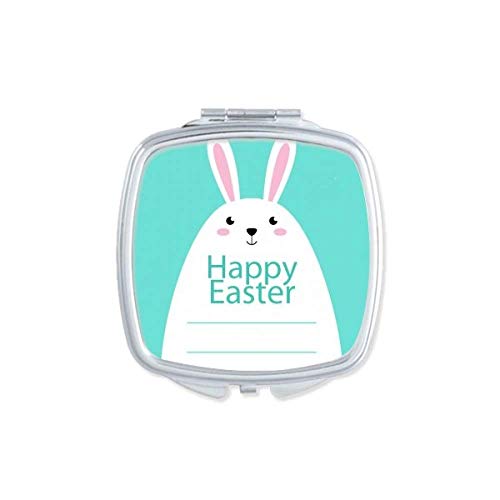 Happy Easter Festival Blue Bunny Uzorak Ogledalo Prijenosni Kompaktan Džep Šminke Dvostrano Staklo