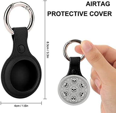 Disk lobanje TPU Airtag Case izdržljiva futrola protiv gubitka držača protiv ogrebotina sa privjeskom za ključeve