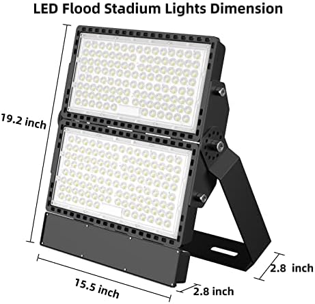 ILLSTAR 600w LED svjetla za stadion Super Bright 90000lm 100-277v ulaz, LED svjetlo za poplave na otvorenom za Arenu,pristanište, gradilište,Parking itd, ETL certifikat IP66 vodootporan.