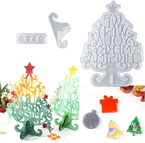 Lidiya AC925 ukrasi božićnog drvca Epoksidna smola molur Merry Božić Domaći dekor Silikonski kalup Božićne