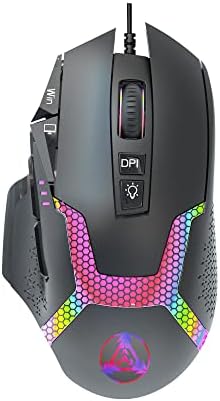 NYIEFADA programabilni Gaming Mouse RGB ergonomski 12000 DPI Visoka preciznost 10 prilagodljivi