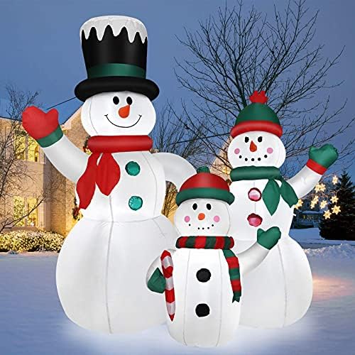 Aizyr 5 Foot Božićni Snjegovići na napuhavanje sa LED svjetlima, dekoracije za odmor na otvorenom u zatvorenom