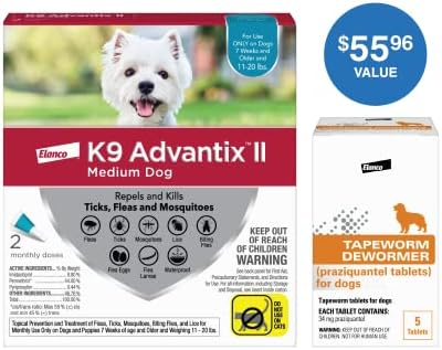 K9 Advantix Med Pas 2 Paketa + Pas Za Uklanjanje Glista