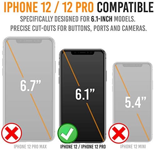 Alpatronix baterija za iPhone 12 Pro & amp; iPhone 12, Strong Slim prijenosni zaštitni prošireni poklopac za punjenje kompatibilan sa bežičnim punjenjem, Apple Pay, CarPlay - BX12-Crna