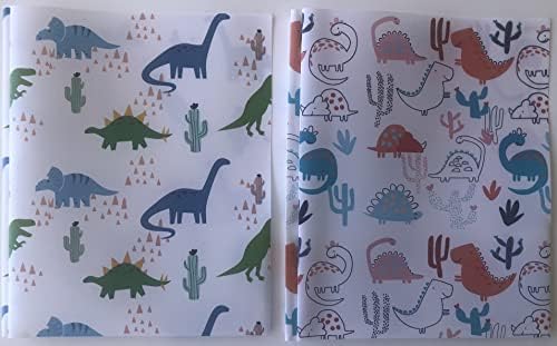 Paket od 2: Poli džepne fascikle sa zupcima i 2 džepovima dizajna dinosaurusa Dino i Cactus