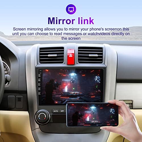 Android dvostruki Din 10 inčni ekran osetljiv na dodir Bluetooth auto Stereo sa GPS navigacijom, Bluetooth & amp; FM Radio rezervna kamera, upravljačko ogledalo na točkovima za iOS / Andriod