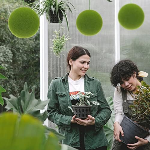 Ganazono na otvorenom ukrasima kuglice umjetne ukrasne zelene globuse ručno izrađene sfere viseće kuglice vaza za punjenje kućne zabave vjenčanja za prikaz dekora 16cm veštački postrojenja na otvorenom