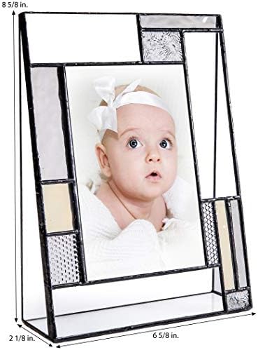 Personalizirani okvir za slike za bebe siva i žuta ugravirano staklo 4x6 photo Nursery decor novorođena djevojka ili dječak J Devlin Pic 392-46h EP530