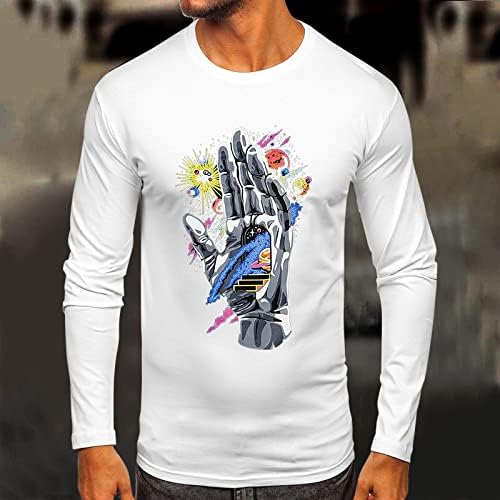 Muška košulja za muškarce Sport Jesen Zima Dugi rukav O vrat košulja za tiskane majice Top bluza