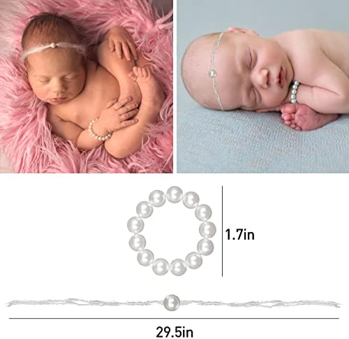 SPOKKI 5 kom novorođenčad slatka biserna čipka Rompers fotografija rekviziti sa Tutu suknjom biserna traka