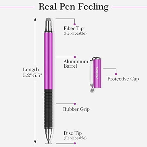 MEKO Stylus olovke za ekrane osetljive na dodir, 2 u 1 Univerzalne olovke za olovku diska za iPhone, iPad i sve