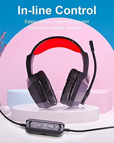 Gaming slušalice za PS5 PS4 PC Xbox one, poništavanje buke preko slušalica za uši sa mikrofonom,