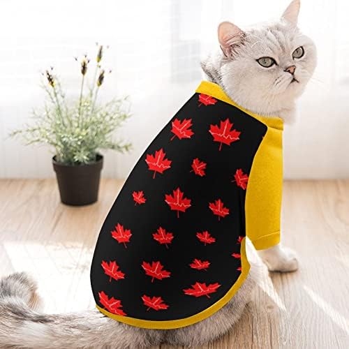FunnyStar Maple list Skyline Print Dukserice za kućne ljubimce sa pulovernim puloverom za pse za pse mačka