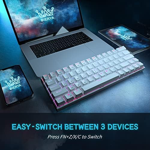 DIERYA dk63n 60% bežična žičana mehanička tastatura za igre, RGB pozadinsko osvetljenje Bluetooth tastatura