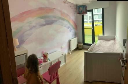 Pozadina za djecu Rainbow zidni Mural uklonjivi za djecu vodootporna pozadina spavaća soba dnevni boravak samoljepljivi