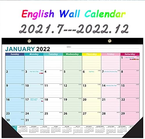 Angelreally 2022 Desk kalendar, 18 mjesečni kalendar velikog stola januara 2022. - juni 2023., 17 inča x 12 inča, velikim vladajućim blokovima, kalendar za planiranje i organizovanje
