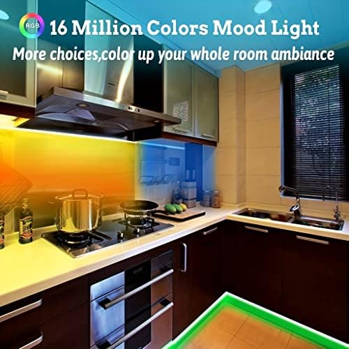 SFWGRHTK LED svjetla za spavaću sobu, Bluetooth Smart aplikacija Muzički sinhronizacija boja Promjena RGB