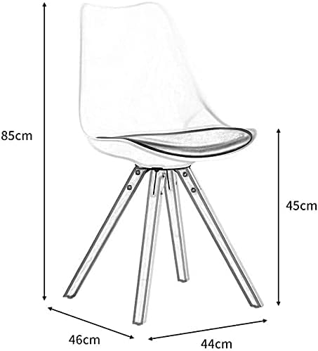 Trpezarijske stolice Set dnevna soba Accent stolica trpezarijske stolice Set od 4 / prirodne noge od punog