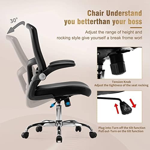 Saibfarst ergonomska kancelarijska stolica-podesiva visina, stolna stolica sa točkovima mrežasta kompjuterska