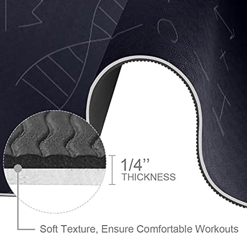 Yoga Mat ručno nacrtana hemijska jednačina ekološka neklizajuća podloga za fitnes vježbe za Pilates
