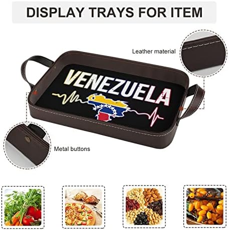 Venezuela Heart otkucaje PU kožnog posluživanja nosača elegantnog tablice parfemskog organizatora sa ručkama