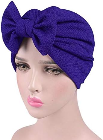 Wrap Turban za žene jednobojni luk Hemo kapica muslimanska pokrivala za glavu Vintage ženske vrećaste zamotane kape za lobanje lagan