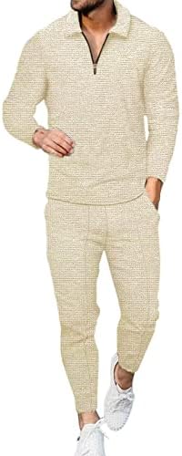 Mens Trackits 2 komada Outfits Podesite casual zip up polo majica i hlače set plus veličina Jesen zimske trkačke dukseve