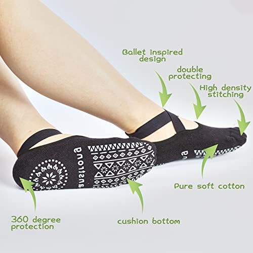 Čarape za jogu protiv klizanja,neklizajuće čarape za fitnes,Pilates, balet,bolnicu, čarape sa jastucima za vežbanje