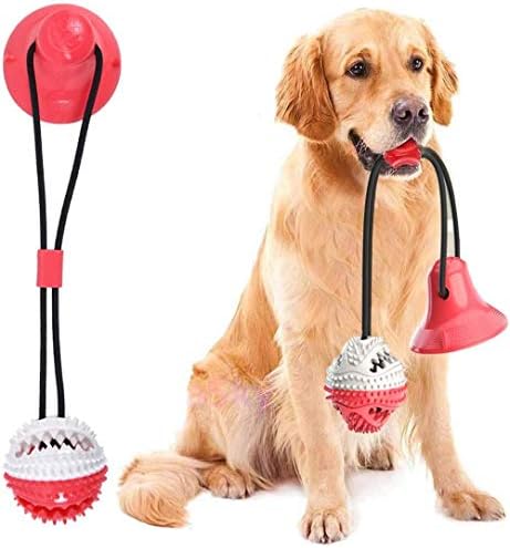 N / multifunkcionalne interaktivne igračke za pse, trajni kućni ugriz u boji za kućne ljubimce, samoigrač gumene žvakačke igračke sa usisnim čašicom za žvakanje, čišćenje zuba, pogodno za pse i mačku