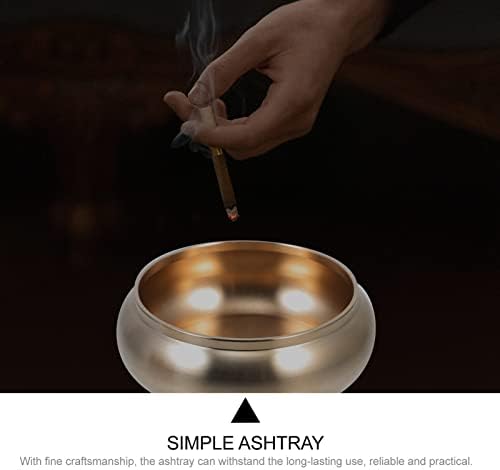 Orfofe budistička praktična ured Retro poliranja kontejner traycigarette koja nudi cigaretu vanjsku kuću metalna cigara pepeljara mesing zlatno okrugla zatvorena radna površina