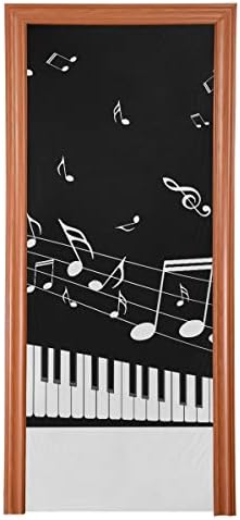 ENEVOTX dekorativna & nbsp; garaža & nbsp; vrata apstraktna ilustracija Klavirski ključevi muzičke note