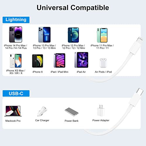3pack 10ft iPhone 14 13 kabl za punjenje, [Apple MFi sertifikovan] dugačak USB C do Gromobranski kabl 10 stopa,