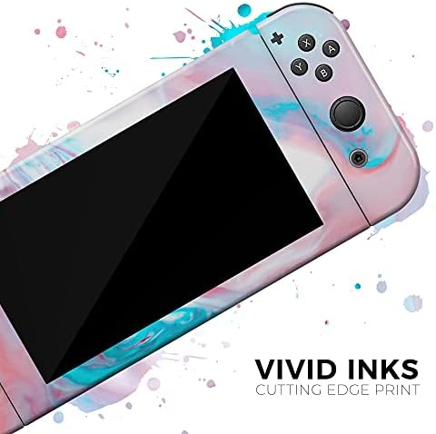 Dizajn Skinz-kompatibilan sa Nintendo DSi XL-skin Decal zaštitni Vinilni omotač otporan na ogrebotine-Marbleized Teal i Pink V2