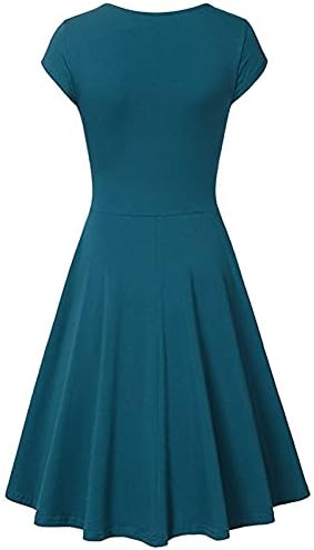 Ženska haljina za zabavu Modni ispis kratki rukav V-izrez Duljina koljena Ležerne haljina 2023 Ljetne