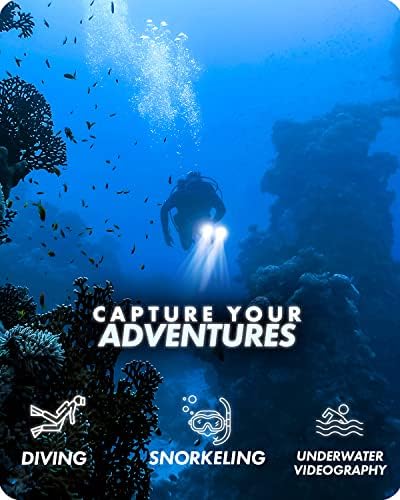 Movo DiveRig7 Podvodna Video / Photo Ronilačka oprema za ronjenje i ronjenje-kompaktna akciona kamera kavezna Ronilačka oprema, vodootporna svjetla sa fleksibilnim nosačima za ruke-kompatibilno sa GoPro, DJI Osmo, Insta360