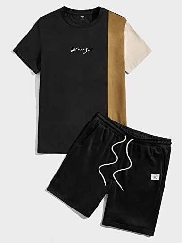 Dvije komadne odjeće za muškarce Muška slova Grafički kolorBlock The Thee & Charts trake
