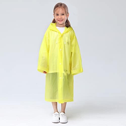 Kids Rain Poncho kabanica za djevojke Dječji dječaci - za višekratnu upotrebu EVA Clear Portable Kišni kaputi Sporting Lagane jakne s kapuljačom